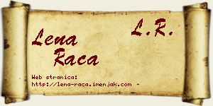 Lena Raca vizit kartica